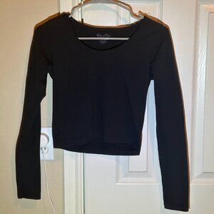 John Galt (Brandy Melville) Long Sleeve Black Top